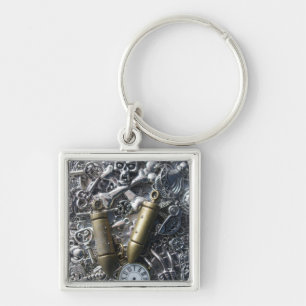 Steampunk charms keychain