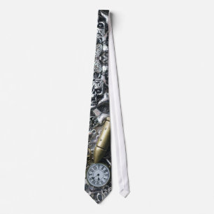 Steampunk charms tie