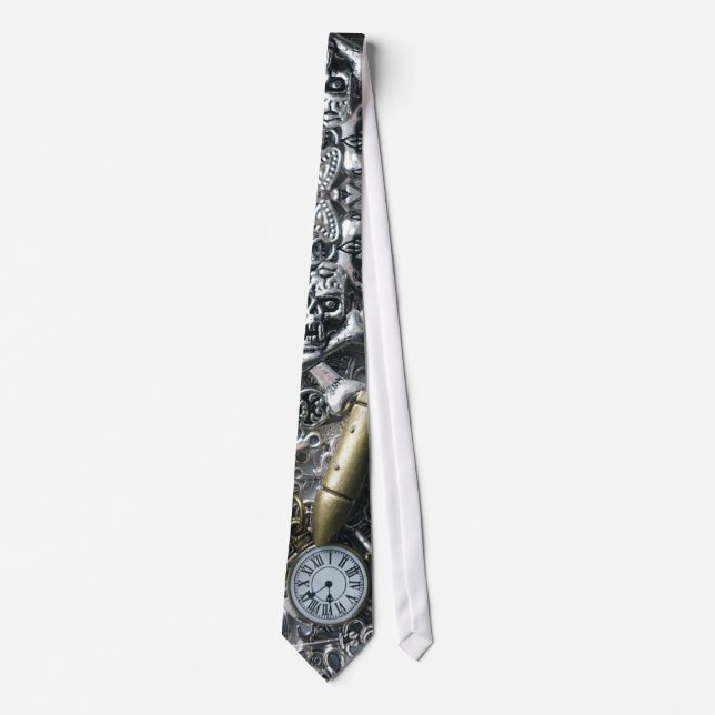 Steampunk charms tie (Front)