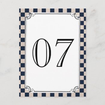 Steampunk Checkerboard Wedding Table Numbers by RenImasa at Zazzle