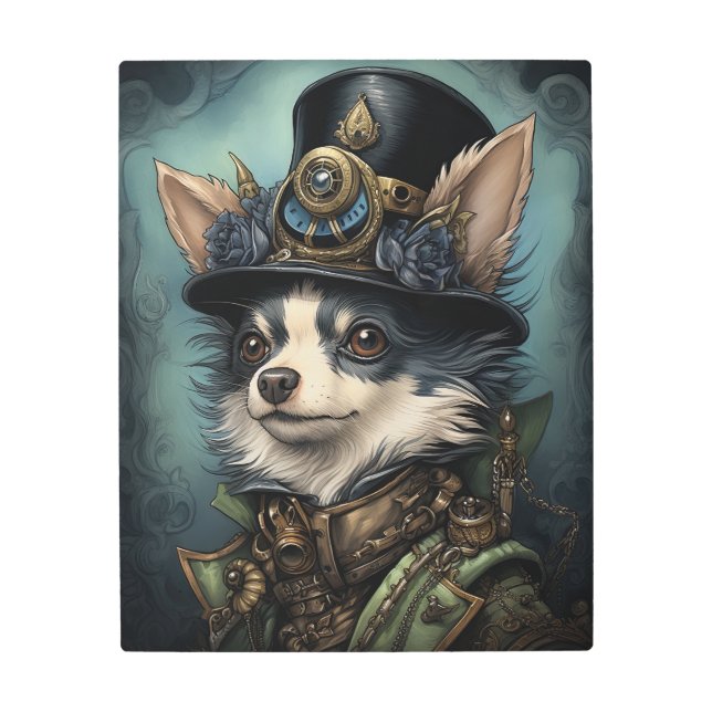 STEAMPUNK CHIHUAHUA METAL PRINT (Front)