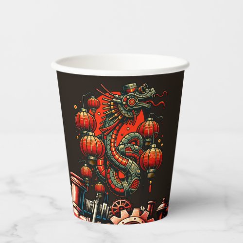 Steampunk Chinese New Year Snake Paper Cups