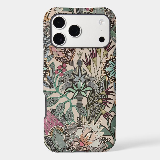 steampunk chintz beige Case-Mate iPhone case (Back)