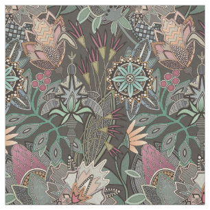 steampunk chintz cocoa fabric