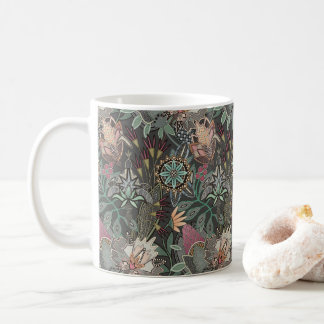 steampunk chintz gray coffee mug