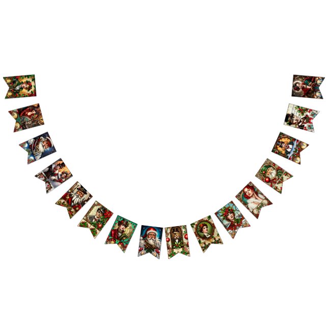 Steampunk Christmas Bunting Flags (All)