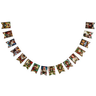 Steampunk Christmas Bunting Flags