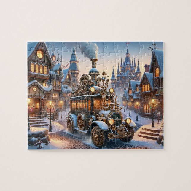 Steampunk Christmas Bus Puzzle (Horizontal)