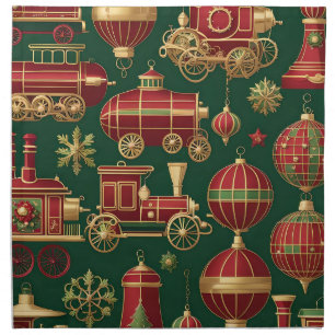 steampunk christmas ornaments cloth napkins