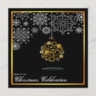 steampunk christmas party invitation