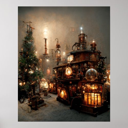 Steampunk Christmas Poster
