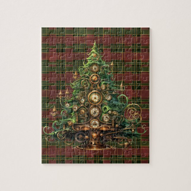 Steampunk Christmas Tree Puzzle (Vertical)