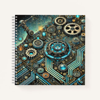 Steampunk Circuitry & Cybernetic System Notebook