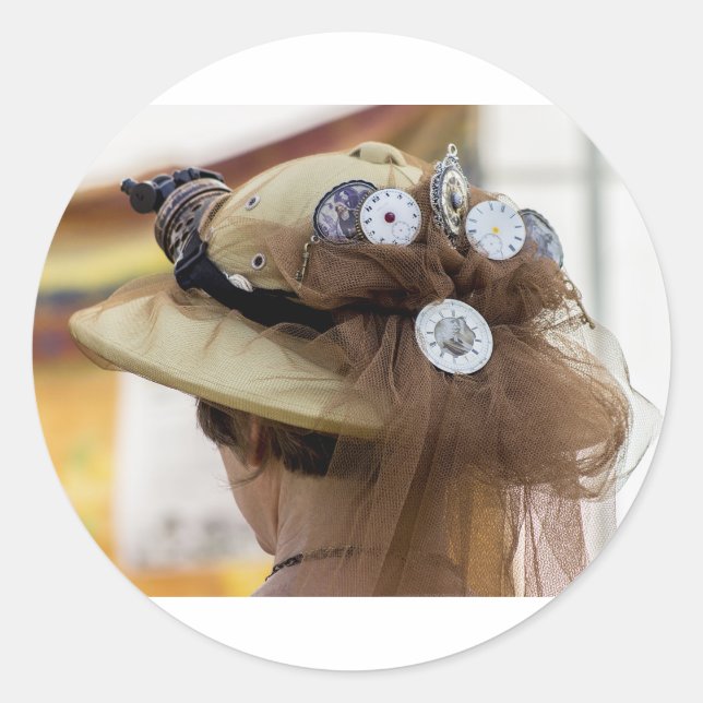 Steampunk Classic Round Sticker (Front)