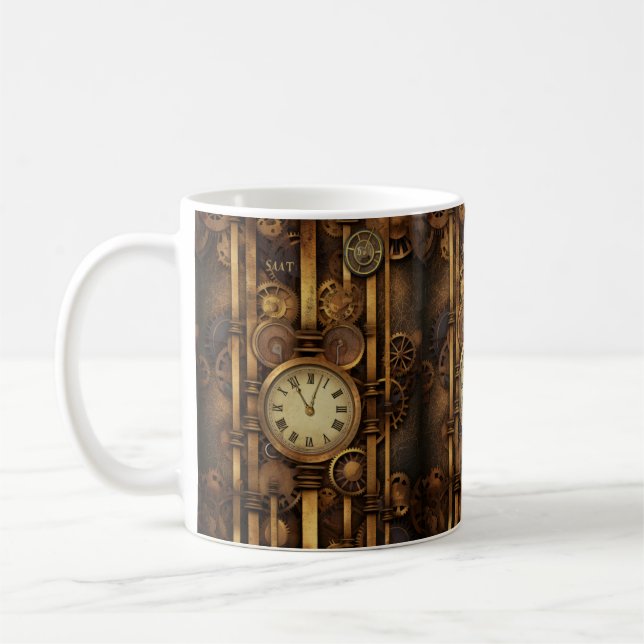 Steampunk Clock Coffee Mug (Left)