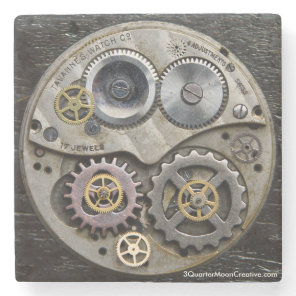 Steampunk Clock Gear Coaster