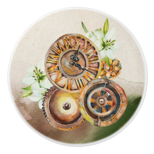 Steampunk Clock Gears   Vintage Drawer Knobs Pulls