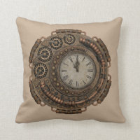 steampunk clock pillow