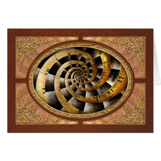 Steampunk - Clock - The flow of time Cards (Front Horizontal)