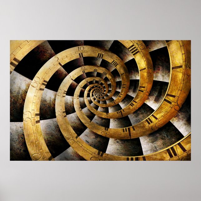 Steampunk - Clock - The flow of time Poster (Front)