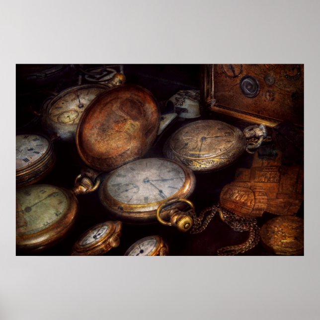 Steampunk - Clock - Time worn Poster (Front)