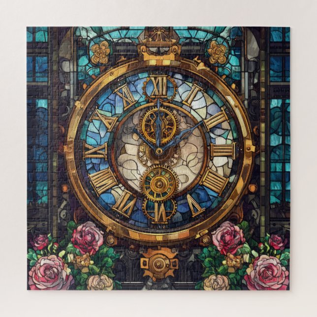Steampunk Clock Tower Puzzle (Vertical)