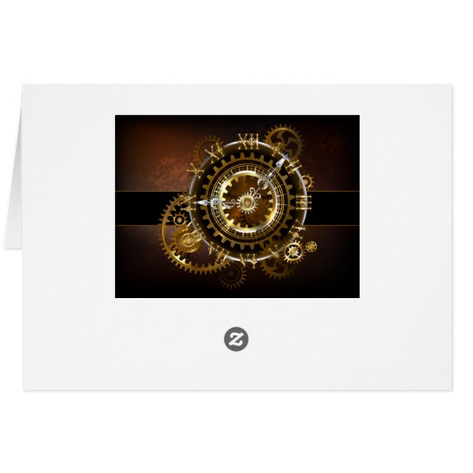 Steampunk clock with antique gears (Back Horizontal)