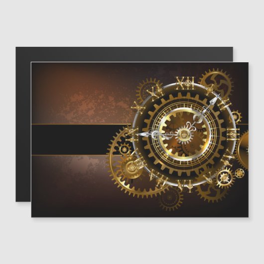 Steampunk clock with antique gears (Front/Back)