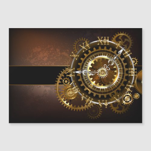 Steampunk clock with antique gears