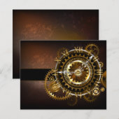 Steampunk clock with antique gears (Front/Back)