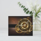 Steampunk clock with antique gears (Standing Front)