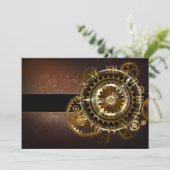 Steampunk clock with antique gears (Standing Front)