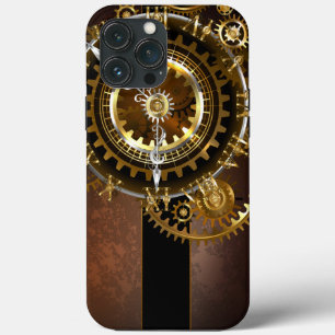 Steampunk clock with antique gears iPhone 13 pro max case
