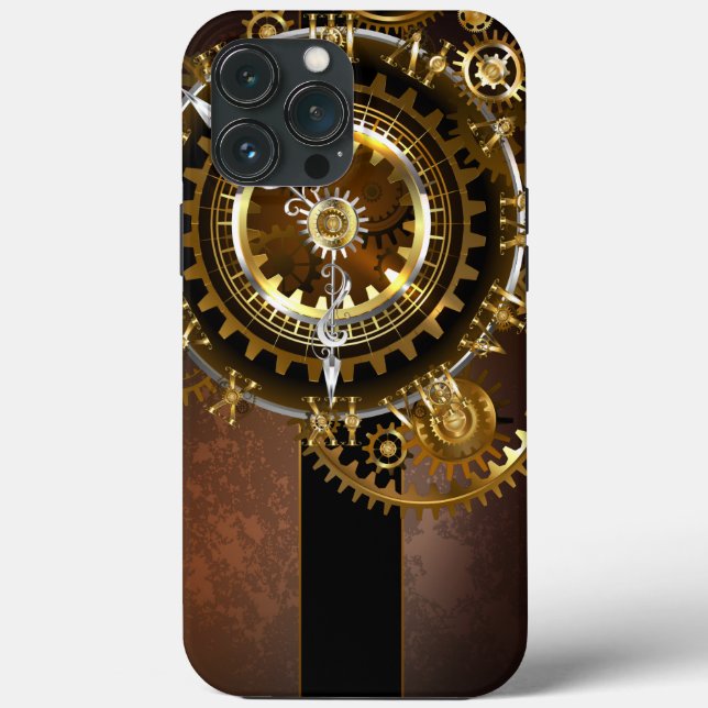 Steampunk clock with antique gears Case-Mate iPhone case (Back)