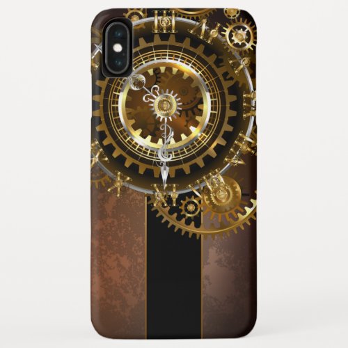 Steampunk clock with antique gears iPhone XS max case