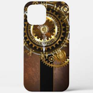 Steampunk clock with antique gears iPhone 12 pro max case
