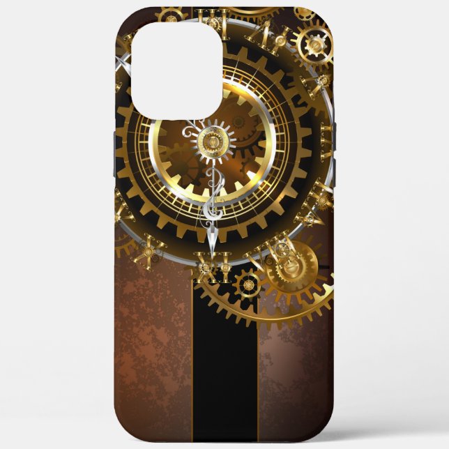 Steampunk clock with antique gears Case-Mate iPhone case (Back)