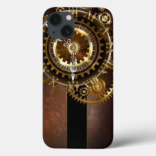 Steampunk clock with antique gears Case-Mate iPhone case (Back)
