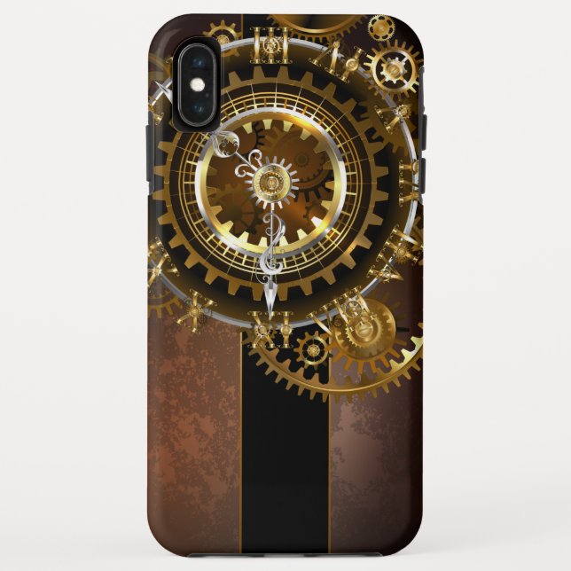 Steampunk clock with antique gears Case-Mate iPhone case (Back)