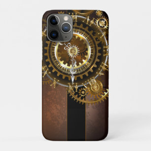 Steampunk clock with antique gears iPhone 11 pro case