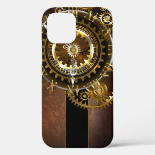 Steampunk clock with antique gears iPhone 12 case