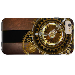 Steampunk clock with antique gears tough iPhone 6 plus case