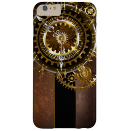 Steampunk clock with antique gears barely there iPhone 6 plus case