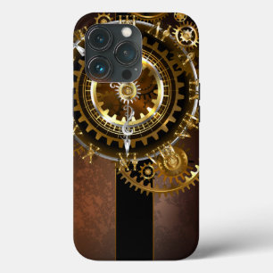 Steampunk clock with antique gears iPhone 13 pro case