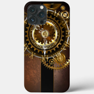 Steampunk clock with antique gears iPhone 13 pro max case