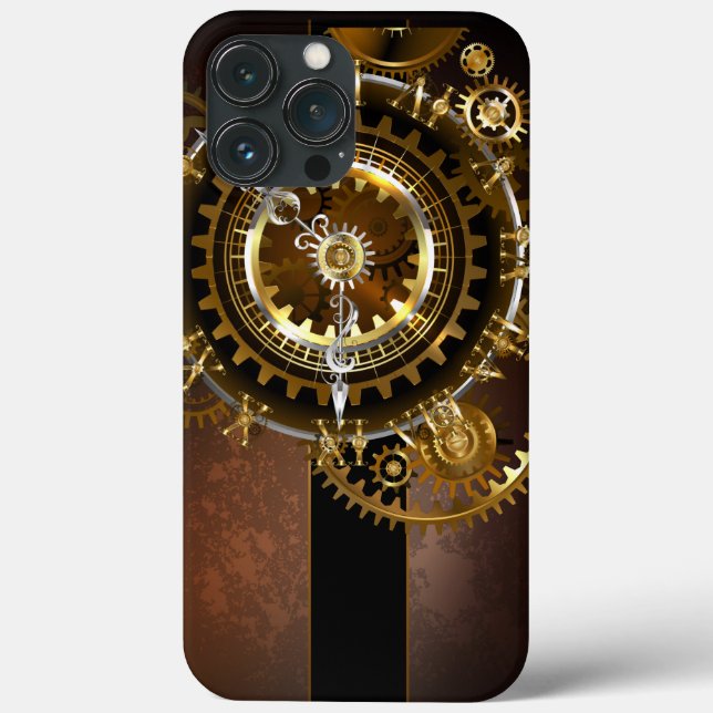 Steampunk clock with antique gears Case-Mate iPhone case (Back)