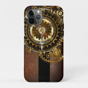 Steampunk clock with antique gears iPhone 11 pro case