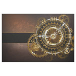 Steampunk clock with antique gears fabric