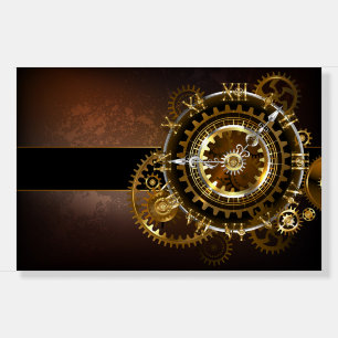 Steampunk clock with antique gears foam board