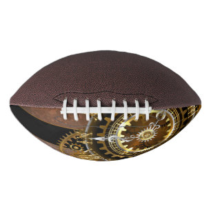 Steampunk clock with antique gears football